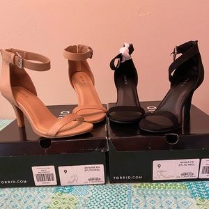 Torrid heels black and nude size 9